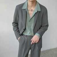 Áo tây đơn Phong cách trưởng thành nhẹ nhàng Instagram vest giản dị rộng rãi phong cách Hàn Quốc Áo vest nam thời trang xuân thu đẹp trai