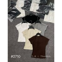 Áo tay hến cổ U dáng basic về hàng 🔥