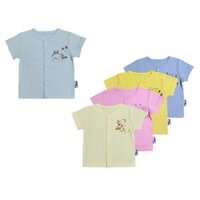 Áo tay ngắn cổ tim màu in thú BabyMommy TN - Màu ngẫu nhiên
