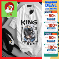 Áo tay ngắn King cực ngầu, thun nam tay ngắn co dãn tốt