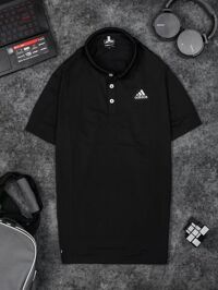Áo Tennis Adidas Có Cổ Màu Đen #DASCC02D