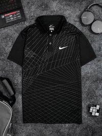 Áo Tennis Nike Có Cổ Màu Đen #ANCC04D