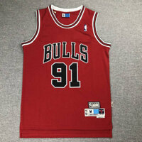 Áo Thi Đấu NBA Áo gi lê vải bông ngoại cỡ phong cách halloween Chicago Bulls số 91