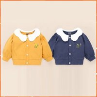 Áo thu đông cho bé gái Mompa cổ sen MP-821