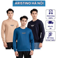 Áo thu đông dài tay Aristino cổ tròn form suông  ASW011W2