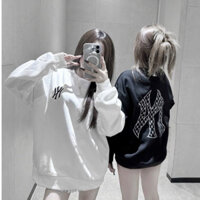 Áo Thu đông nỉ 2Da thêu N Y  2 mặt chữ to sau lưng hot