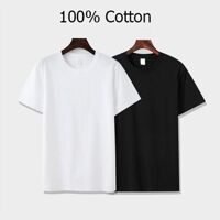 Áo Thun 100 Cotton Dày Mịn Co Dãn 4 Chiều Thoáng Mát Thấm Hút Mồ Hôi - XXL,Đen