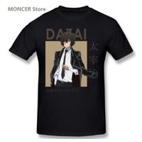 Áo Thun 100% cotton Tay Ngắn In Hình Chó osamu dazai bungou stray dogs Cho Nam