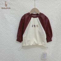 Áo thun 3 con mèo chun cổ cho bé gái SK10