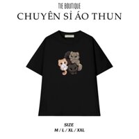 Áo Thun 3 CON MÈO QUẤN NHAU Áo Phông Hoàng Thượng Mèo Cute