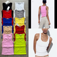 Áo thun 3 lổ tanktop form dài ZR , thun gân dày đẹp vnxk