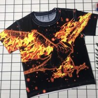 Áo thun 3D hình Đại Bàng Lửa