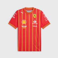 Áo thun 3D TOP của đội Ferrari 2024 Áo bóng đá Charles Leclerc