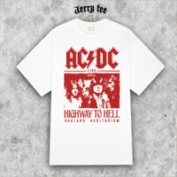 Áo Thun ACDC Highway To Hell Vintage Retro Unisex Nam Nữ 100% Cotton Áo Rock Star Mỹ Hot Trend 2024