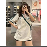 Áo Thun Addias Trefoil Original Thêu Chữ Nổi ,Áo Thun Nam Nữ Cotton Co Dãn Cao Cấp