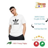Áo thun adidas trắng nam nữ chất cotton co giãn 4 chiều cực mát full tag code - trungducadidas
