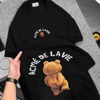 Áo Thun ADLV Unisex Bear Face Mark Áo Phông ADLV Nam Nữ Tay Lỡ Form Rộng (M 45 - 46 )