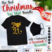 Áo thun Anime- CHRISTMAS TEES SHIRT BUNDLE with CUSTOMIZED FACEMASK