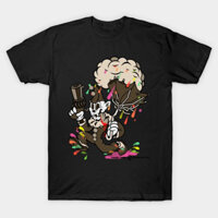 Áo thun Áo phông chú hề mưa cầu vồng cổ điển Retro Rainbow Rain Clown TShirt