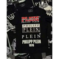 Áo Thun, Áo Phông Plein Chữ Đá 5 Dòng No.1 Studio Dày Dặn Mềm Mịn Thời Trang Unisex