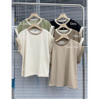 Áo thun, áo phông tay hến cổ tròn tay cổ phối màu chất liệu tổ ong thoáng khí thấm hút mồ hôi tốt form xinh dễ phối đồ