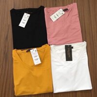 ÁO THUN - ÁO PHÔNG ZARA CỔ TIM - (4 màu)