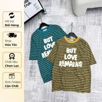 Áo Thun, Áo Váy Nữ Dáng Rộng Kẻ Ngang Chữ Nổi Phong Cách Hàng Quảng Châu Ap176 - TVXQC