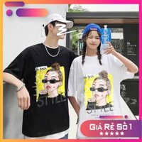 Áo Thun ⭐️XẢ KHO⭐️Áo phông Unisex nam nữ tay lỡ form rộng cá tính H001 Unisex Stores