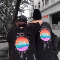 Áo Thun ⭐️XẢ KHO⭐️Áo phông Unisex nam nữ tay lỡ form rộng in hình cá tính H034 Unisex Stores