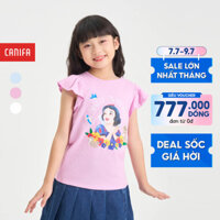 Áo thun ba lỗ bé gái CANIFA áo phông cổ tròn tay bèo in hình công chúa Disney 1TA24S003