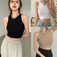Áo thun ba lỗ croptop  nữ dáng ôm body thể thao khỏe khoắn A117 Áo phông sát nách dáng ngắn crt tập gym yoga đi chơi