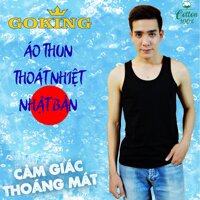 Áo thun ba lỗ nam Goking, áo lót nam hàng hiệu xuất khẩu Nhật Bản - Đen - M