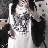 Áo thun ba lỗ unisex tanktop form rộng Bướm Đen sát nách nam nữ ulzzang Wind