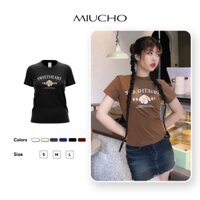 Áo thun baby tee AB011 Miucho chất vải cotton in brand name