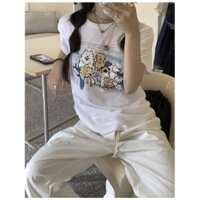 Áo thun baby tee đàn cún đáng yêu  nữ [FREESHIP] Phông kiểu dáng suông body cộc tay bánh bèo tiểu thư hotgirl đẹp
