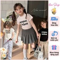 Áo Thun Baby Tee Hình Chữ Cho Bé Gái Phong Cách Hàn Quốc Chất COTTON Thoải Mái - BeeShop