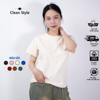 Áo thun baby tee trơn CLEAN STYLE nữ form body đẹp