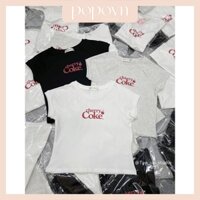 Áo thun babytee nữ tay hến cổ tròn CherryCoke