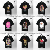 Áo Thun Bape A Bathing Ape Hàng Cao Cấp 100% Cotton Form Unisex Đầy Đủ Tem Tag