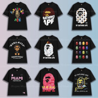 Áo Thun B_ape A Bathing Ape Chất Vải Xịn Cotton 100% dày dặn Form Unisex Nam Nữ Đầy Đủ Tem Tag Túi Zip