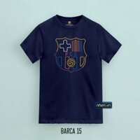 ÁO THUN BARCELONA LOGO HIỆU ỨNG ĐÈN NEON MÀU XANH ĐEN