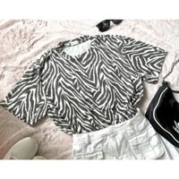 Áo thun basic hoạ tiết vằn ngựa