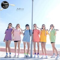 ÁO THUN BASIC Oversize Tay Lỡ Local Brand Cotton 100 240gsm dày form rộng trẻ trung Unisex (TL200 - Full Box) - Toni.Tee