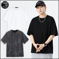 Áo Thun BASIC Tay Lỡ Local Brand Cotton 100 nam nữ form rộng Unisex (AT1000L - Kèm Video Ảnh Thật) (Yumi Fashion)