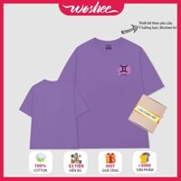 Áo thun basic WOSHEE 12 cung hoàng đạo áo thun unisex 100% thoải mái mát mẻ cung SONG TỬ áo thun local brand HĐ033