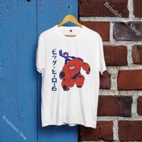 Áo Thun Baymax Big Hero 6 Unisex Cotton cổ tròn mềm mại trẻ trung phong cách I8BH6006