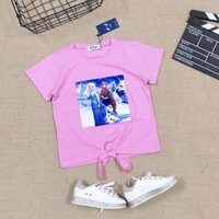 Áo thun bé gái Elsa màu hồng size đại hàng Việt Nam mềm mát rất xinh áo Elsa cho bé gái