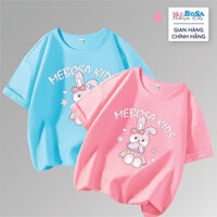 Áo thun bé gái hình thỏ Rabbit MEBOSA - Hàng chính hãng in hình đáng yêu 10-32kg US/UK MEBOSA111