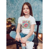 Áo Thun Bé Gái - Tấm quảng cáo bánh vòng tòn sốt dâu đáng yêu Unisex Cao Cấp SKT20-02651
