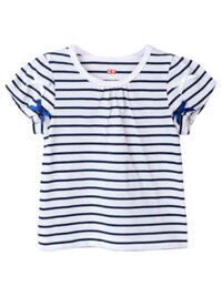 Áo thun bé gái tay ngắn CF G0320003 (Xanh Navi)